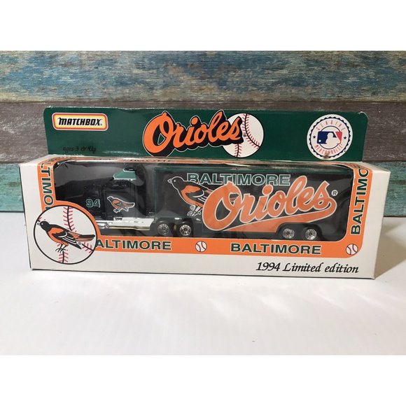 New 1994 Matchbox BALTIMORE ORIOLES TRUCK Team Collectible Semi Tractor Trailer - Picture 3 of 4